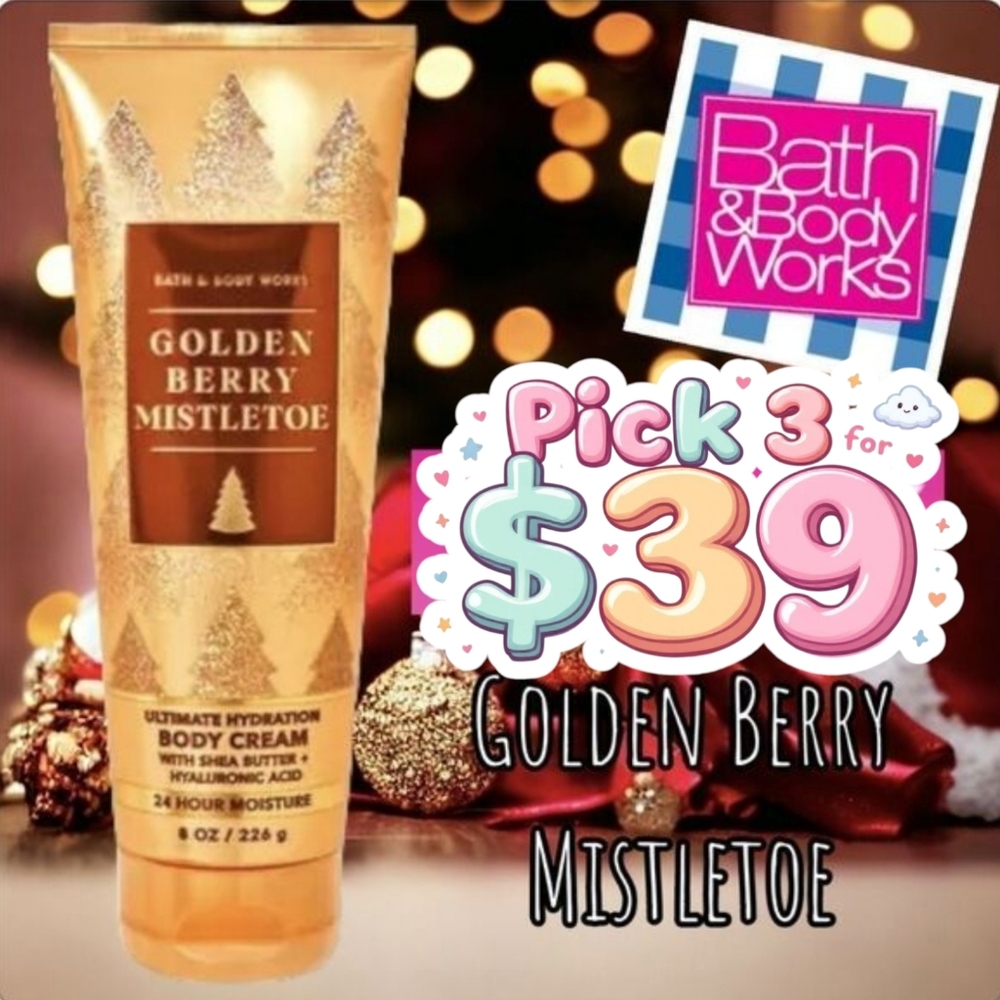 Golden Berry Mistletoe Body Cream - Bath and Body Works